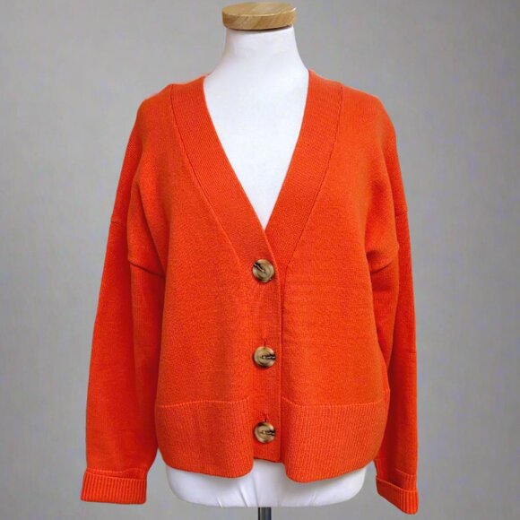 Cabi orange Citrus Cardigan sweater, size L, NEW WITH TAGS! - Picture 1 of 2